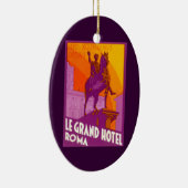 ルグランドホテルローマの彫像、イタリア、ヴィンテージトラベル セラミックオーナメント (右)
