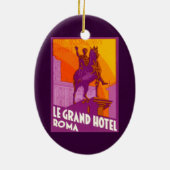 ルグランドホテルローマの彫像、イタリア、ヴィンテージトラベル セラミックオーナメント (裏面)