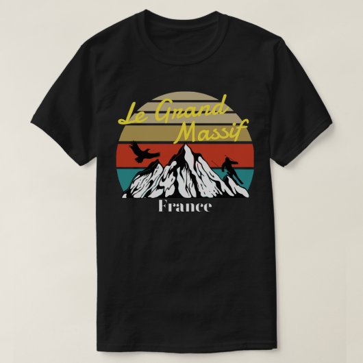 ルグランドマスシフスキーフランス Tシャツ (デザイン正面)