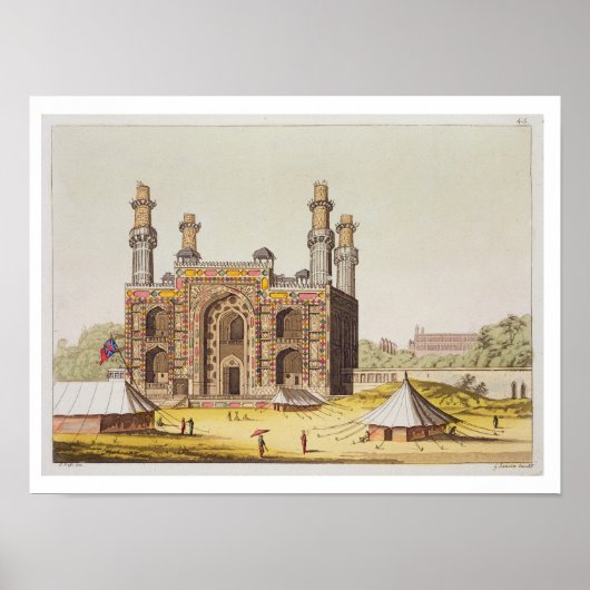 ルコスのムガル皇帝アクバルの墓 ポスター (正面)