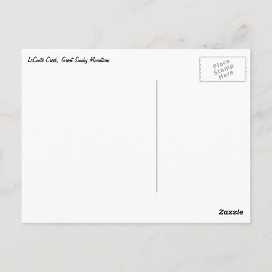 ルコンクリーク素晴らしアットスモークマウンテン ポストカード (裏面)
