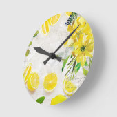 ルサシス·レモン ラウンド壁時計 (傾斜)