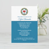 ルサーズバラホリークロス招待状ブルー 招待状 (スタンド正面)