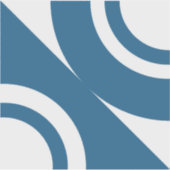 ルザ幾何モダンセラミックタイル – 青 シール (正面)