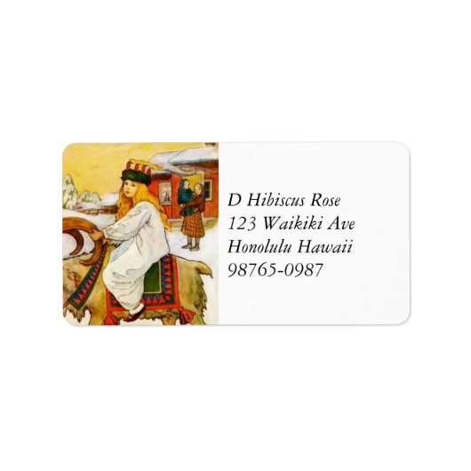 ルシアがジュルヤギに乗り込む ラベル (正面)