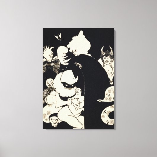 ルシアンの不思議な生き物たち、'Lucからのイラストレーション キャンバスプリント (正面)