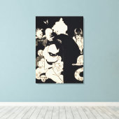 ルシアンの不思議な生き物たち、'Lucからのイラストレーション キャンバスプリント (インサイチュ (ウッドフロア))