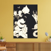 ルシアンの不思議な生き物たち、'Lucからのイラストレーション キャンバスプリント (インサイチュ (リビング))