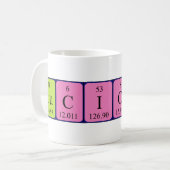 ルシウス周期テーブル名mag コーヒーマグカップ (正面左)