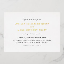 ルシエレガントラモダン結婚ス 箔招待状