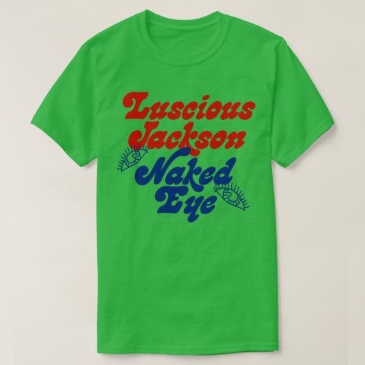 ルシジェルジャクソン90sスタイルファンデザイン tシャツ (デザイン正面)