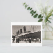 ルシタニア、1907年ニューヨーク着 ポストカード (スタンド正面)