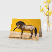 ルシタノスタリオンホースグリーティングカード カード (黄色い花)