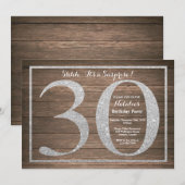 ルシックサプライズ30th誕生日招待状シルバー 招待状 (正面/裏面)