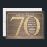 ルシックサプライズ70th誕生日招待状金ゴールド 招待状<br><div class="desc">サプライズ70素朴誕生日招待状。金ゴールドグリッターパーティー招待状(木の素朴背景)。驚きの誕生日。大人の誕生日。男も女もバッシュパーティー。さらにカスタマイズするには、「クリック カスタマイズ   」ボタンをクリックし、デザインツールを使用してこのテンプレートを変更してください。</div>