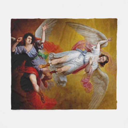ルシファーの秋バイアントニオマリアエスキヴェル フリースブランケット (正面(横))