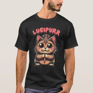 ルシファーオカルトデビルキャットルシパーハロウィーンデーモン Tシャツ