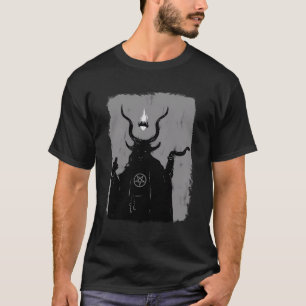 ルシファーライトベアラサタンのオカルトバプホメットヤギ Tシャツ
