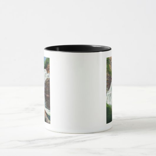 ルシファー滝ビューinロバートH.トレマン州 マグカップ (中央)