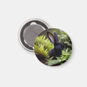 ルシファー黒い小さなバニー、磁石 マグネット (正面/裏面)