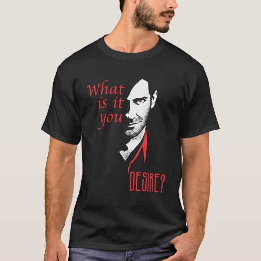 ルシファー・モルニの超大国を望むのは何だ Tシャツ (正面)