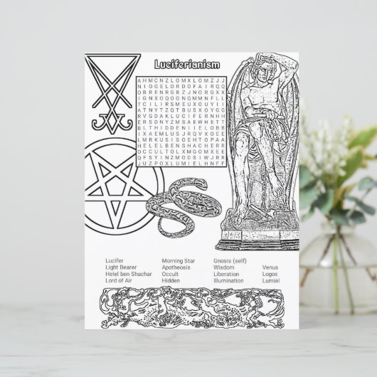 ルシフェリア宗教語検索カラーリング紙 (スタンド正面)