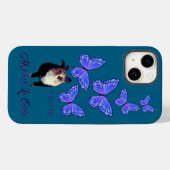 ルシルと蝶々 ネコ Case-Mate iPhone カバー (裏面 (横))