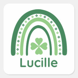 ルシル名クローバーボホレインボー スクエアシール