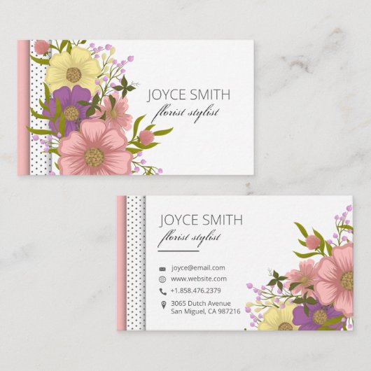 ルシ数々のスカラーフローラ名刺 名刺 (正面/裏面)