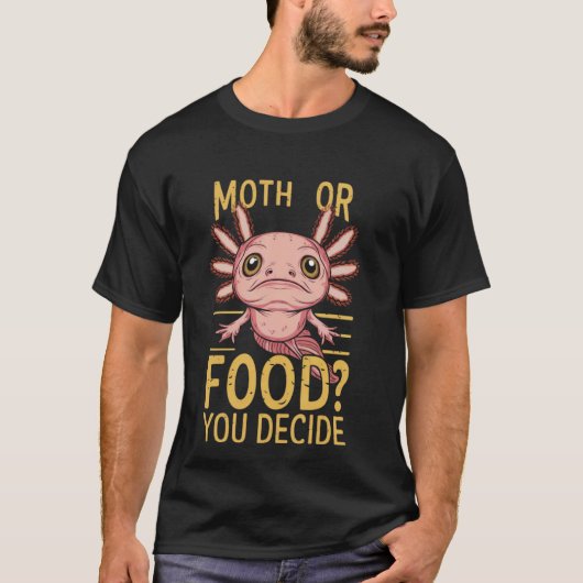 ルジストAxolotlメキシコ尾両生類の蛾またはf Tシャツ (正面)