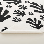 ルジャルダン02ボタニカル白黒葉モダンズ シェルパブランケット (3/4)