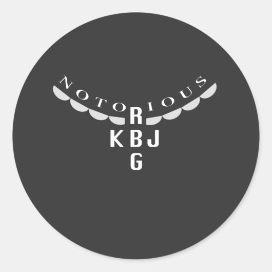 ルスギンズバーグとケタンジジャクソンステッカー ラウンドシール (正面)