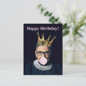 ルスギンズバーグクラウンピンクガムハッピーバースデー! ポストカード (スタンド正面)