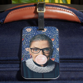 ルスギンズバーグピンクガムメドウェイタペストリー ラゲッジタグ