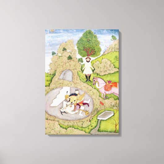 ルスタムが白鬼を殺す キャンバスプリント (正面)