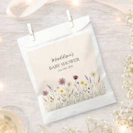 ルスティックなワイルドフラワーの草原 ベビーシャワーのギフトバッグ フェイバーバッグ