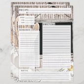 ルスティックカントリーバーラップレシピインサート (正面/裏面)