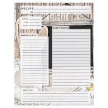 ルスティックカントリーバーラップレシピインサート