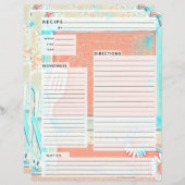 ルスティックカントリーバーラップレシピインサート (正面/裏面)