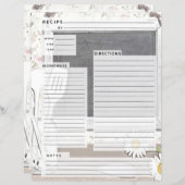 ルスティックカントリーバーラップレシピインサート (正面/裏面)