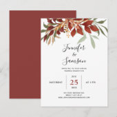 ルスティック・ウォーターカラー・ボヘミアンフォール バーチャルウェディング 案内ポストカード (正面/裏面)