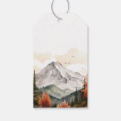 ルスティック ウッドランド 「オーボーイ」 マウンテン ベア ベイビー シャワー ギフトタグ (裏面)