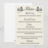 ルスティック ウッドランド フクロウ メニュー 招待状 (正面/裏面)