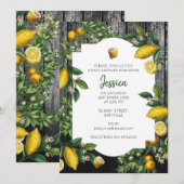 ルスティック シトラス ガーデン ベイビー シャワー 招待状 (正面/裏面)