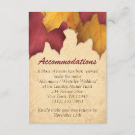 ルスティック バーガンディ ゴールド オータム アコモデーション カード