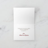 ルスティック バーガンディ ゴールド オータム サンクス カード (内部)