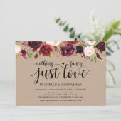 ルスティック バーガンディ フラワープラン 挙式 披露宴 招待状 (スタンド正面)