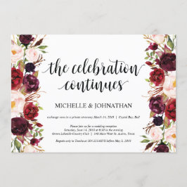 ルスティック バーガンディ フラワープラン 挙式 披露宴 招待状