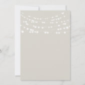 ルスティック バーガンディ フローラル ストリング ライト ウェディング 招待状 (裏面)