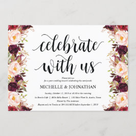 ルスティック バーガンディ ポストウェディング インビテーション カード